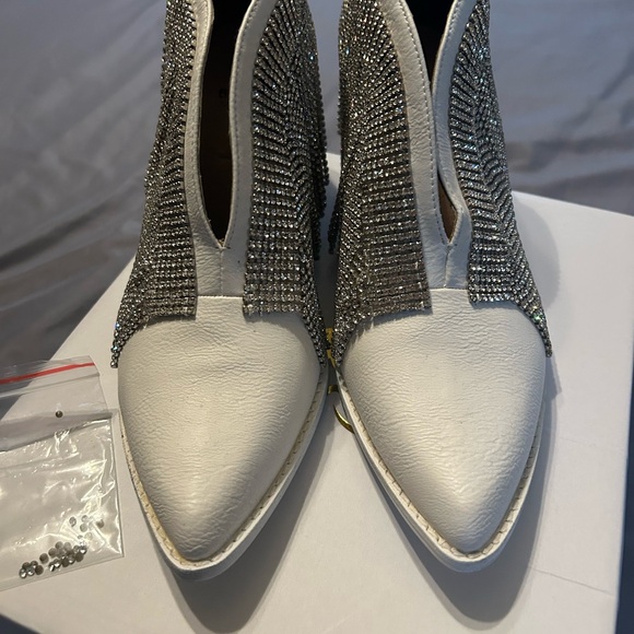 Beast Fashion Rhinestone Fringe Ankle Boot - Picture 2 of 4